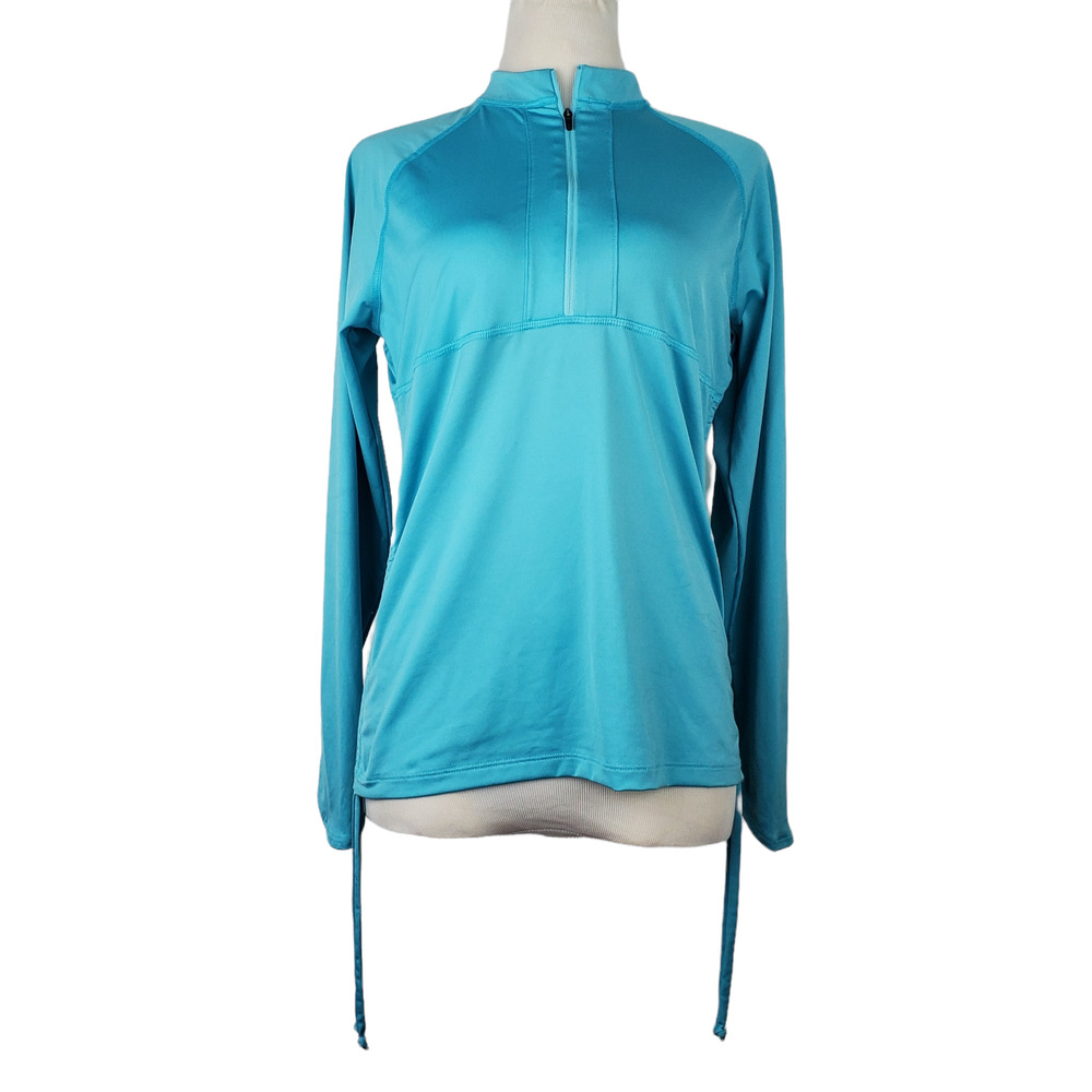 Nepolla Women's Size M Blue Quarter Zip Pullover Long-sleeved Performance Jacket